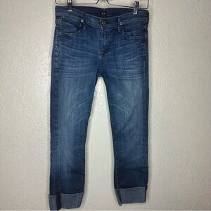 Citizens of Humanity Dani Straight Leg Cropped Indigo Jeans